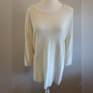 Wilfred Cream Ribbed Knit Sweater